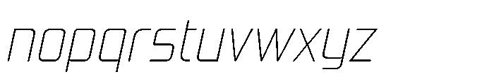 Mysteron Solid Thin Italic Font LOWERCASE