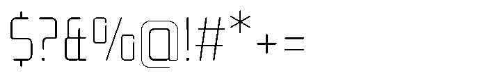 Mysteron Solid Thin Font OTHER CHARS