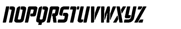 Mysteron Stencil Bold Italic Font UPPERCASE