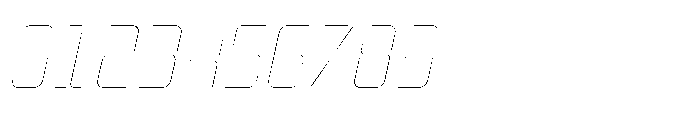 Mysteron Stencil Hairline Italic Font OTHER CHARS
