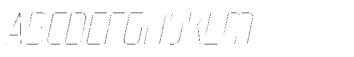 Mysteron Stencil Hairline Italic Font UPPERCASE