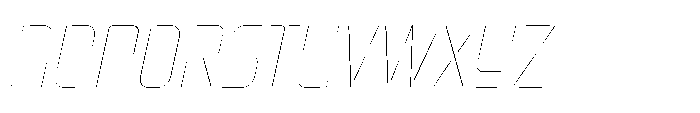 Mysteron Stencil Hairline Italic Font UPPERCASE