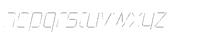 Mysteron Stencil Hairline Italic Font LOWERCASE