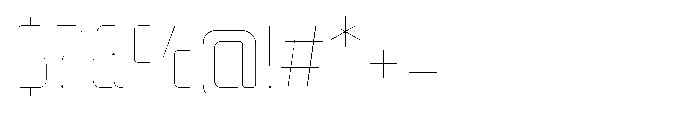 Mysteron Stencil Hairline Font OTHER CHARS