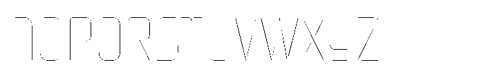 Mysteron Stencil Hairline Font UPPERCASE