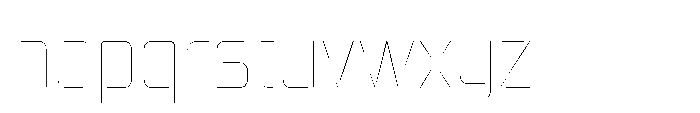 Mysteron Stencil Hairline Font LOWERCASE