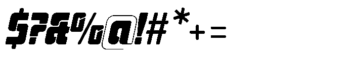 Mysteron Stencil Heavy Italic Font OTHER CHARS