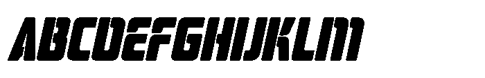 Mysteron Stencil Heavy Italic Font UPPERCASE