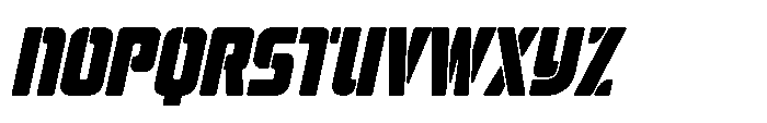 Mysteron Stencil Heavy Italic Font UPPERCASE