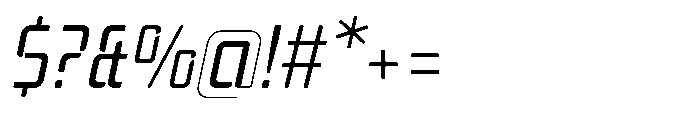 Mysteron Stencil Italic Font OTHER CHARS
