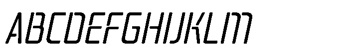 Mysteron Stencil Italic Font UPPERCASE