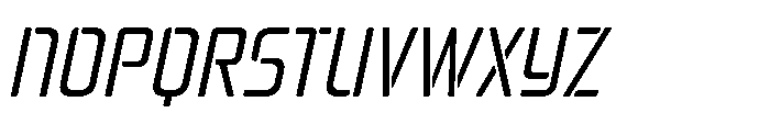 Mysteron Stencil Italic Font UPPERCASE