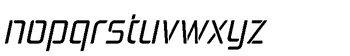 Mysteron Stencil Italic Font LOWERCASE