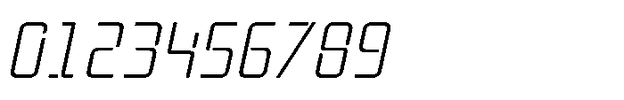Mysteron Stencil Light Italic Font OTHER CHARS