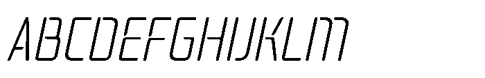 Mysteron Stencil Light Italic Font UPPERCASE