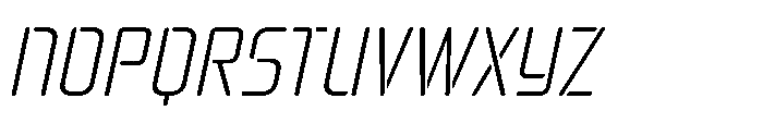 Mysteron Stencil Light Italic Font UPPERCASE