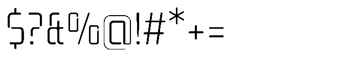 Mysteron Stencil Light Font OTHER CHARS