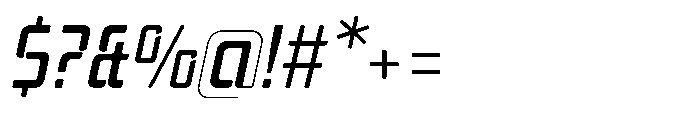Mysteron Stencil Medium Italic Font OTHER CHARS