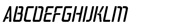 Mysteron Stencil Medium Italic Font UPPERCASE