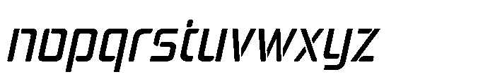 Mysteron Stencil Medium Italic Font LOWERCASE