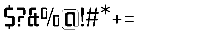 Mysteron Stencil Medium Font OTHER CHARS