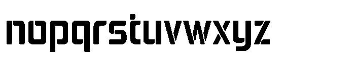 Mysteron Stencil Semi Bold Font LOWERCASE