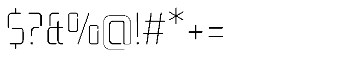 Mysteron Stencil Thin Font OTHER CHARS
