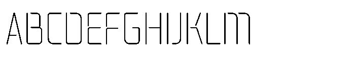 Mysteron Stencil Thin Font UPPERCASE