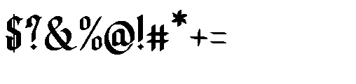 Mythic Griffin Font OTHER CHARS