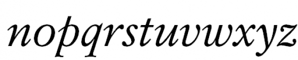 Mysl Italic Font LOWERCASE