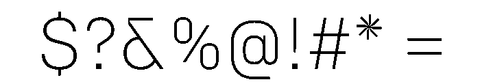 N27 ExtraLight Font OTHER CHARS