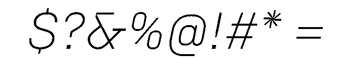 N27 ExtraLightItalic Font OTHER CHARS