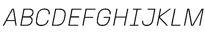 N27 ExtraLightItalic Font UPPERCASE