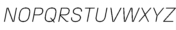 N27 ExtraLightItalic Font UPPERCASE