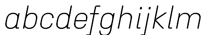 N27 ExtraLightItalic FONT