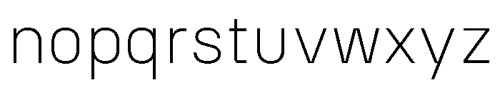 N27 ExtraLight Font LOWERCASE