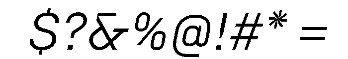 N27 LightItalic Font OTHER CHARS
