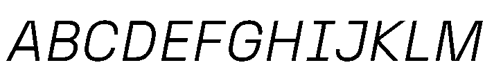 N27 LightItalic Font UPPERCASE