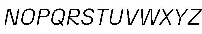 N27 LightItalic Font UPPERCASE