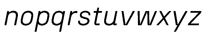 N27 LightItalic Font LOWERCASE