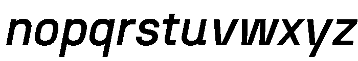 N27 MediumItalic Font LOWERCASE