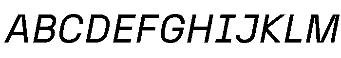 N27 RegularItalic Font UPPERCASE