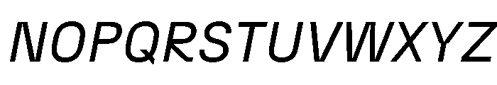 N27 RegularItalic Font UPPERCASE