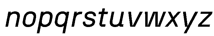 N27 RegularItalic Font LOWERCASE