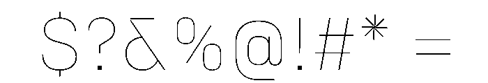 N27 Thin Font OTHER CHARS