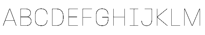N27 Thin Font UPPERCASE