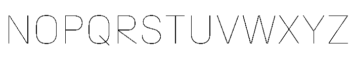 N27 Thin Font UPPERCASE