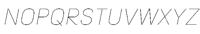 N27 ThinItalic Font UPPERCASE