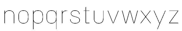 N27 Thin Font LOWERCASE