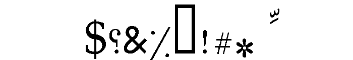 Nadeem Regular Font OTHER CHARS
